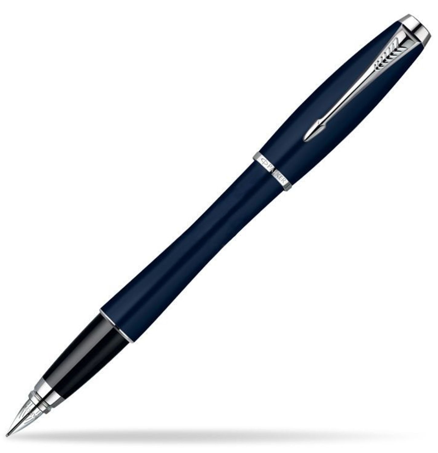 Stylowe pióro wieczne S0850650 z matowym, granatowym lakierem, chromowanymi wykończeniami i stalową stalówką. 1.jpg